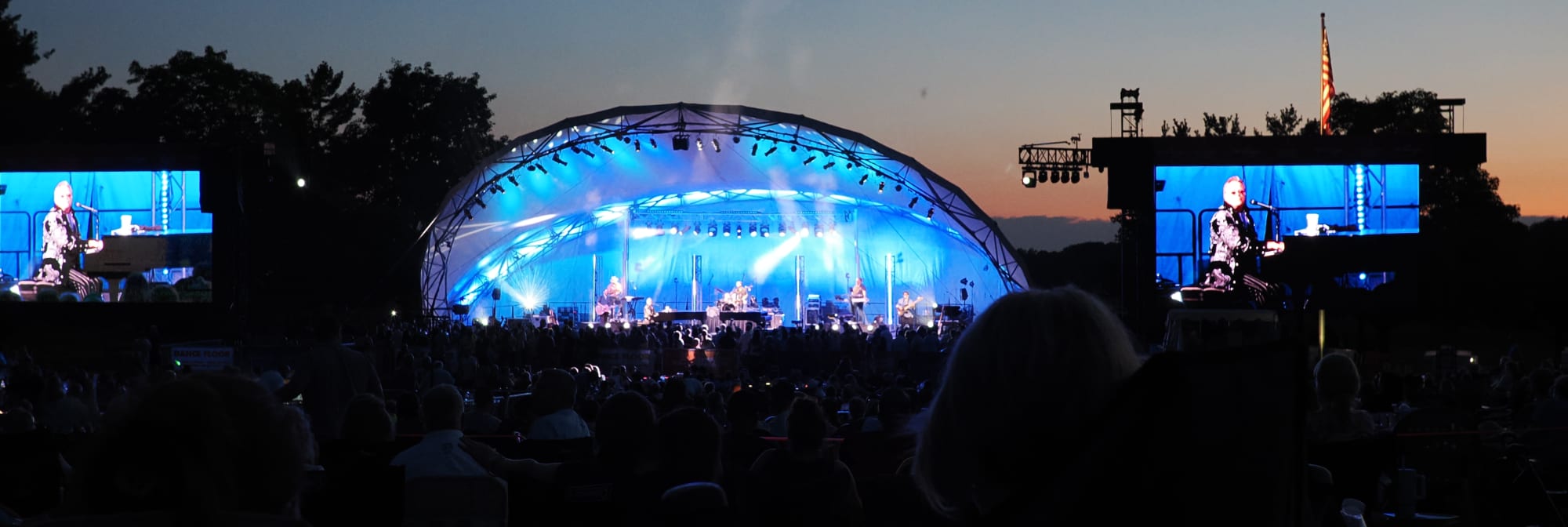 outdoor concert venue at sunset Fort Wayne