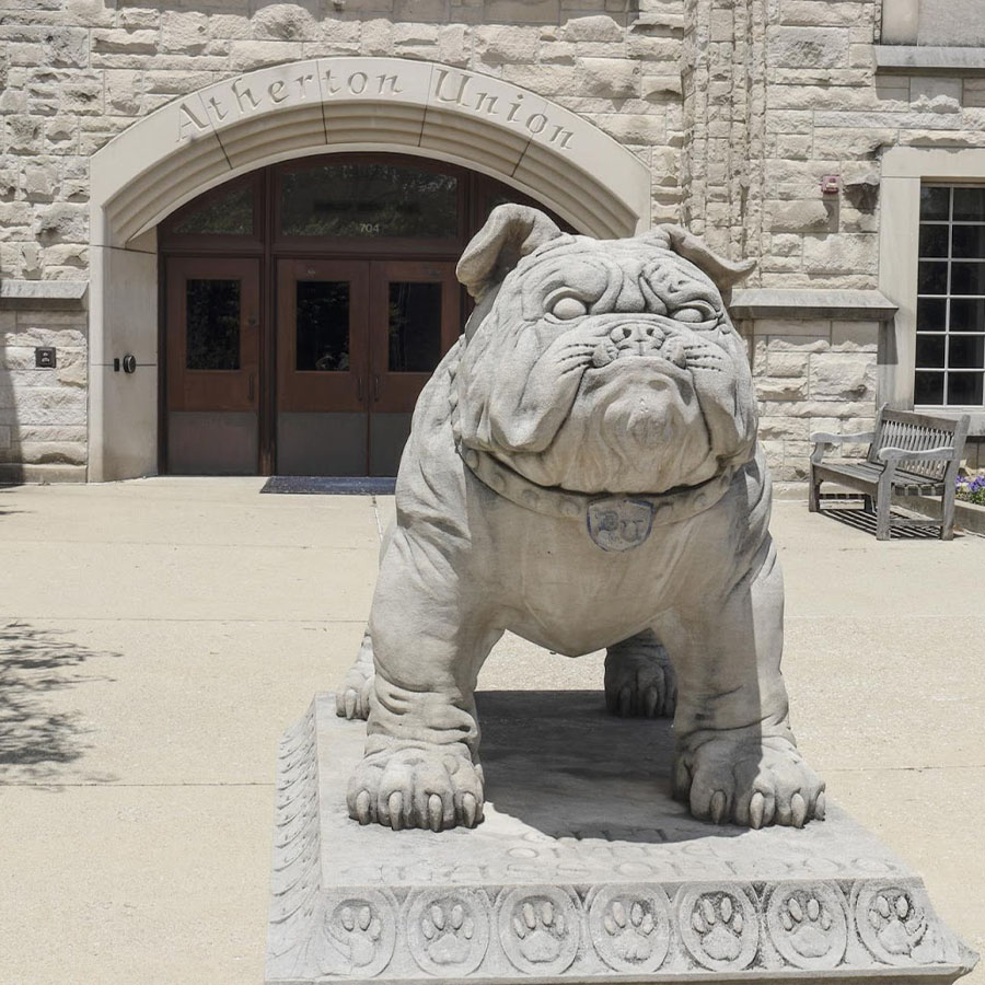 Butler University Bulldog statue